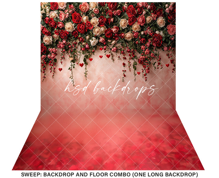 Romantic Hanging Roses (sweep options) - HSD Photography Backdrops