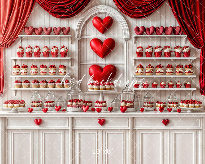 Valentine's Day Room - VD34243 Sweet Shop - HSD Photography Backdrops