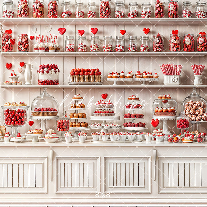 Valentine's Day Room - VD34243 Sweet Shop - HSD Photography Backdrops