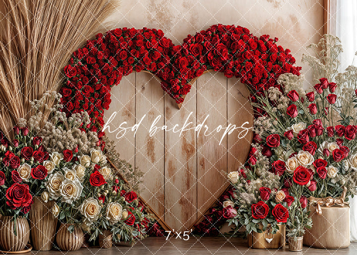 Boho Valentine's Heart Arch (sweep options) - HSD Photography Backdrops