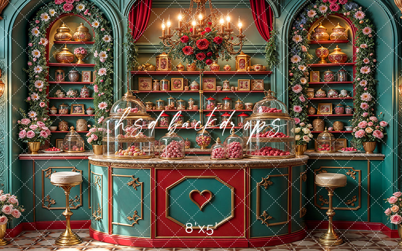 Victorian Valentine's Day Candy Shop - HSD Photography Backdrops