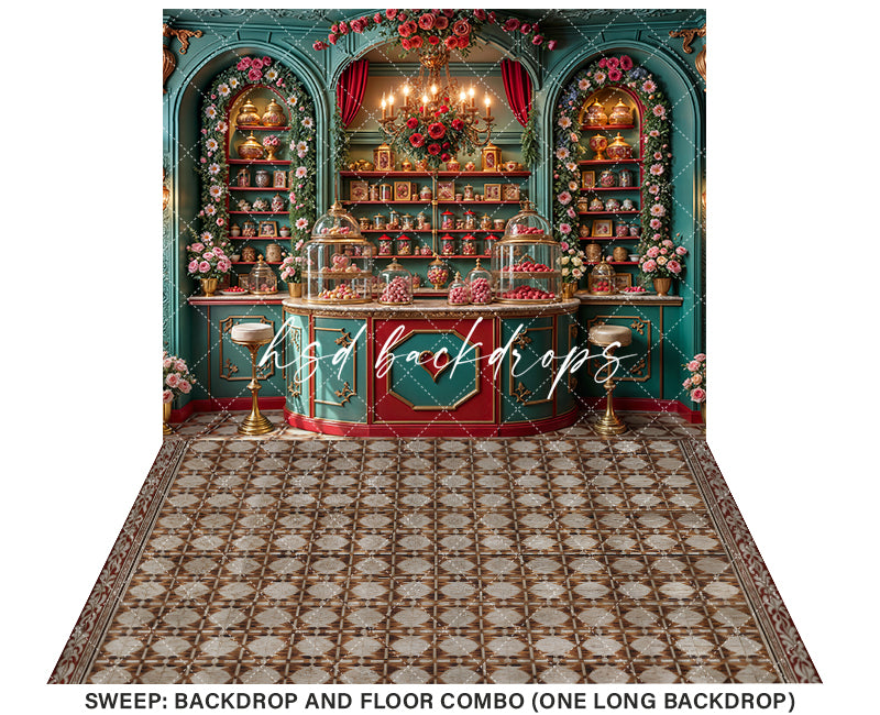 Victorian Valentine's Day Candy Shop - HSD Photography Backdrops