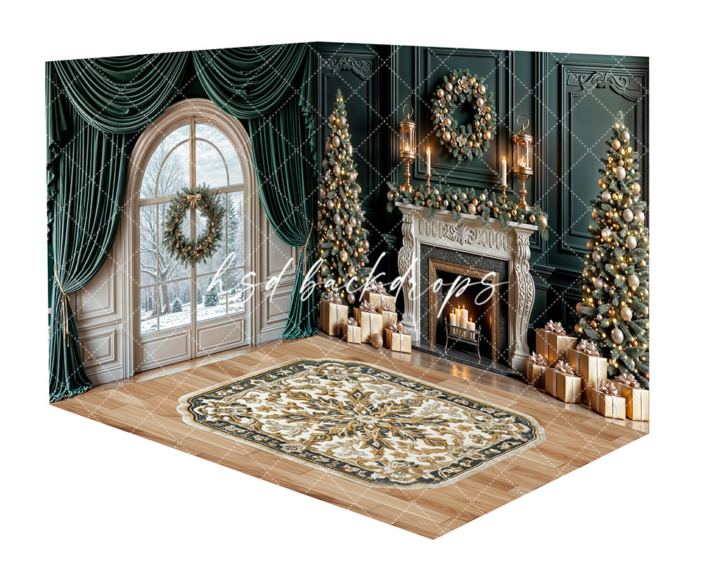 Cozy Candle Lit Christmas Room - CHS69091 – HSD Photography Backdrops