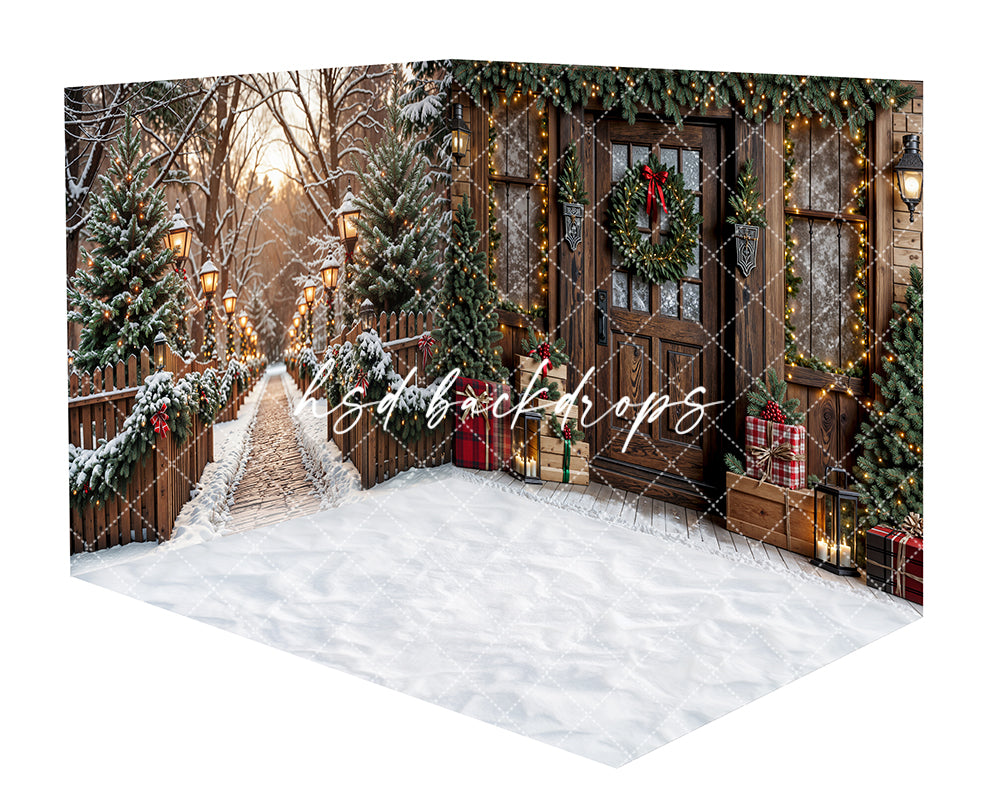 Rustic Christmas Porch Room - CHS69899