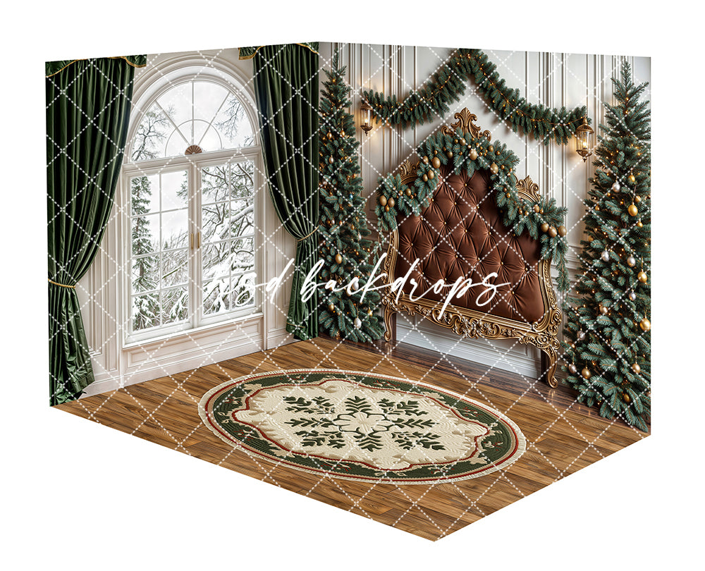 Enchanted Evergreen Holiday Headboard Room - CHS74884