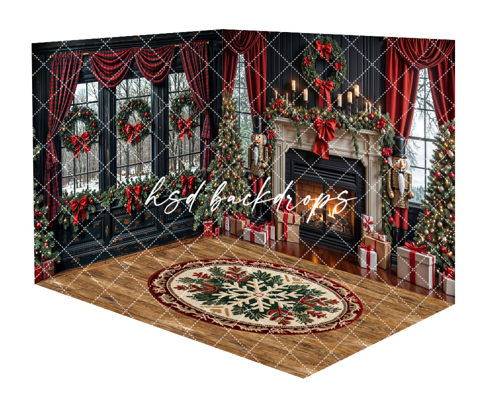 Classic Nutcracker Christmas Fireplace Room - CHS80208