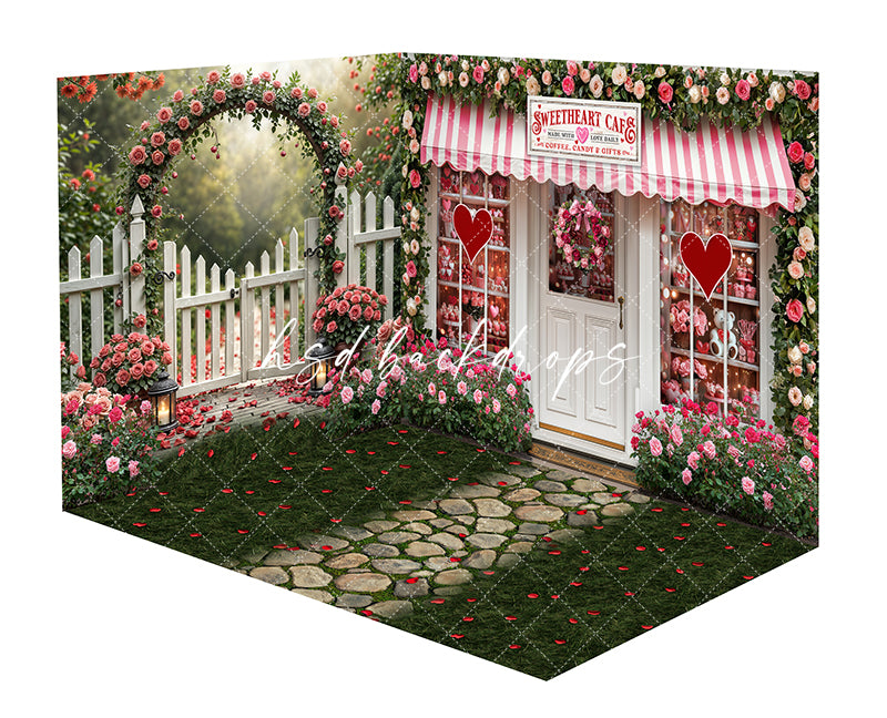 Valentine's Day Room - VD31511 Cupid's Cafe - HSD Photography Backdrops