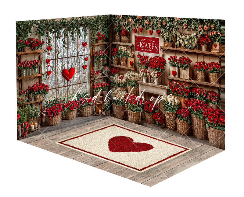 Valentine's Day Room - VD31920 Flower Shop - HSD Photography Backdrops