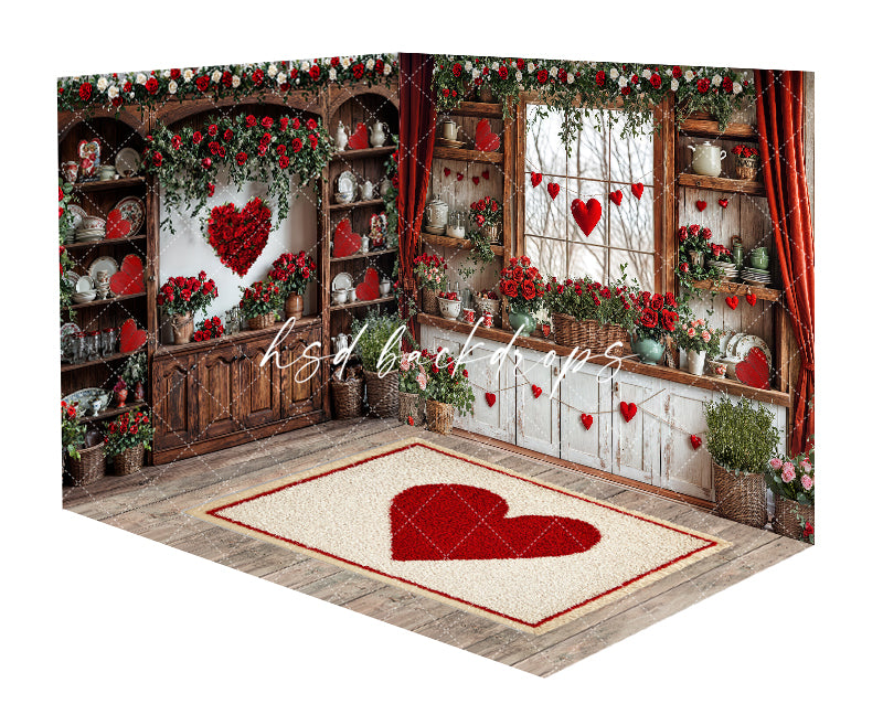 Valentine's Day Room - VD32627 Kitchen - HSD Photography Backdrops