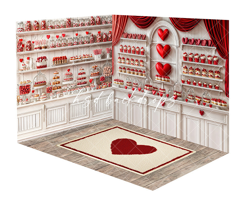 Valentine's Day Room - VD34243 Sweet Shop - HSD Photography Backdrops