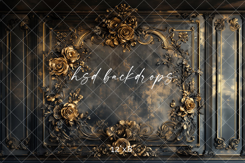 Ornate Floral Wall (sweep options) - HSD Photography Backdrops