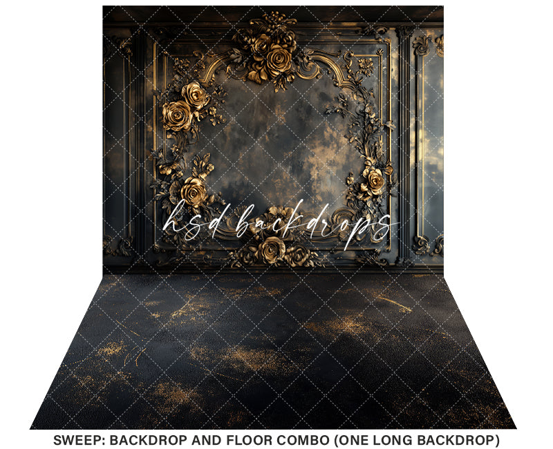 Ornate Floral Wall (sweep options) - HSD Photography Backdrops