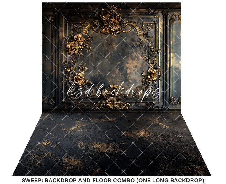 Ornate Floral Wall (sweep options) - HSD Photography Backdrops