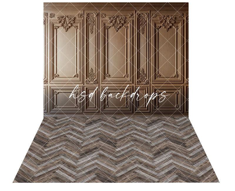 Light Brown Victorian Wall (sweep options) - HSD Photography Backdrops