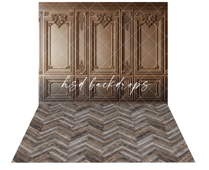 Light Brown Victorian Wall (sweep options) - HSD Photography Backdrops
