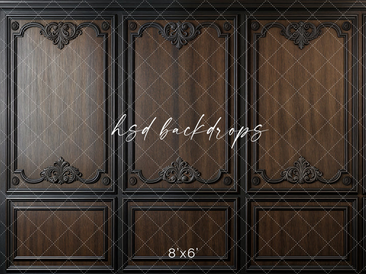 Elegant Brown Panel Wall (sweep options) - HSD Photography Backdrops