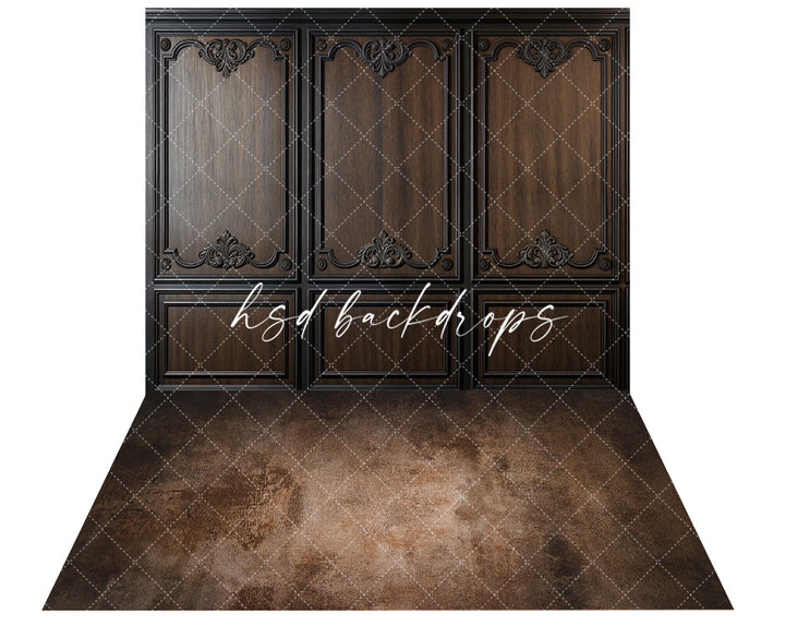 Elegant Brown Panel Wall (sweep options) - HSD Photography Backdrops