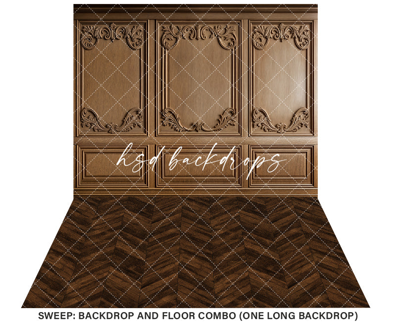 Stafford Wainscot Wall (sweep options) - HSD Photography Backdrops