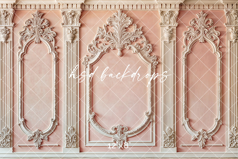 Pink Baroque Wall - HSD Photography Backdrops