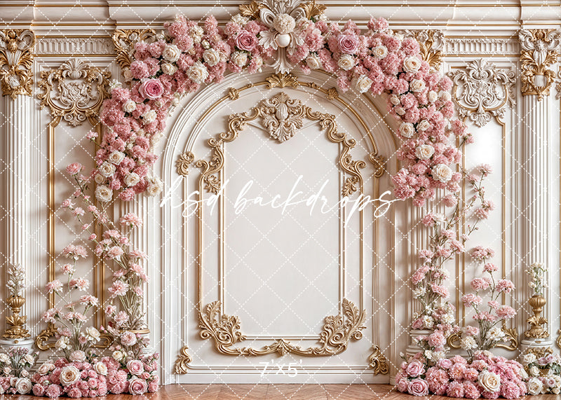 Baroque Floral Arch Wall - HSD Photography Backdrops