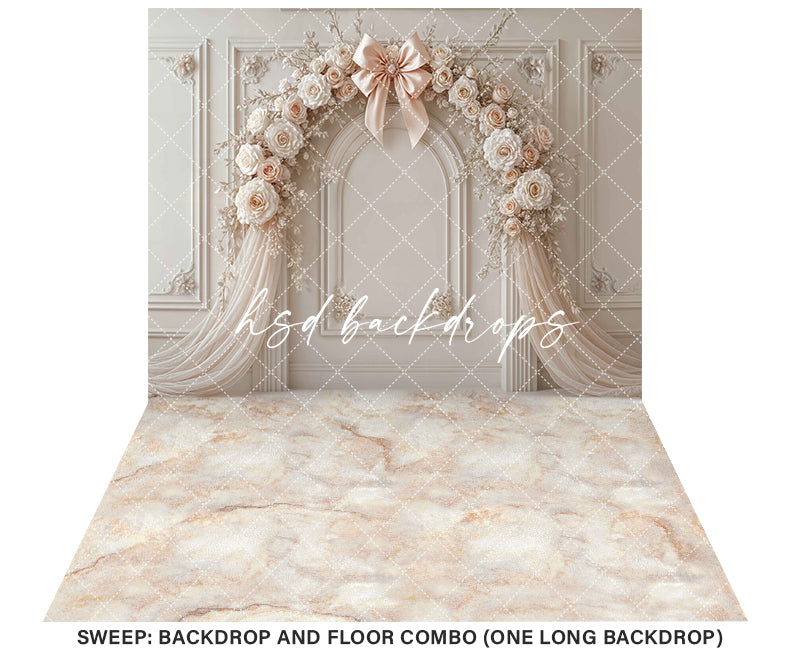 Coquette Wall - Peach Beige - HSD Photography Backdrops