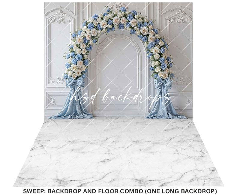 Coquette Wall - Blue - HSD Photography Backdrops