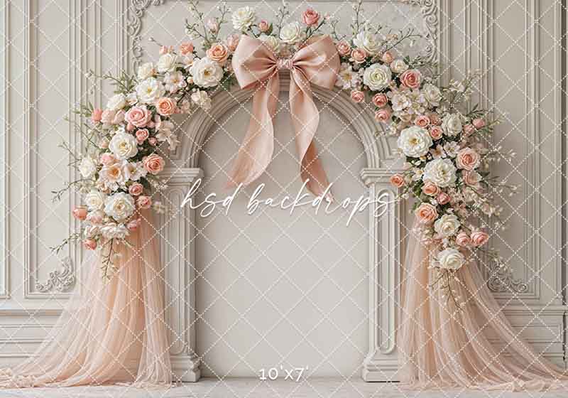 Coquette Wall - Peach - HSD Photography Backdrops
