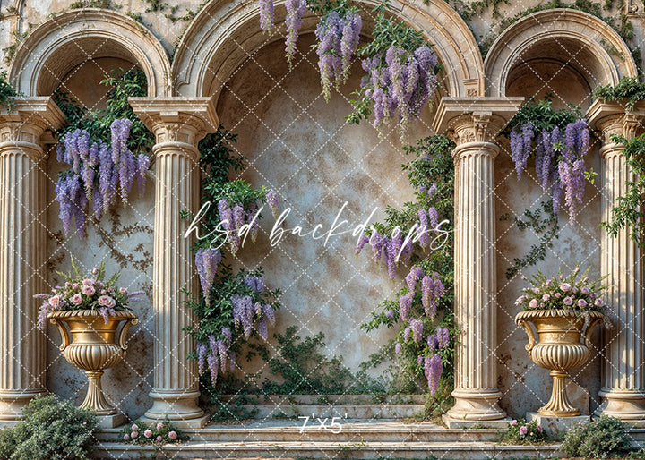 Hanging Wisteria Arches (sweep options) - HSD Photography Backdrops