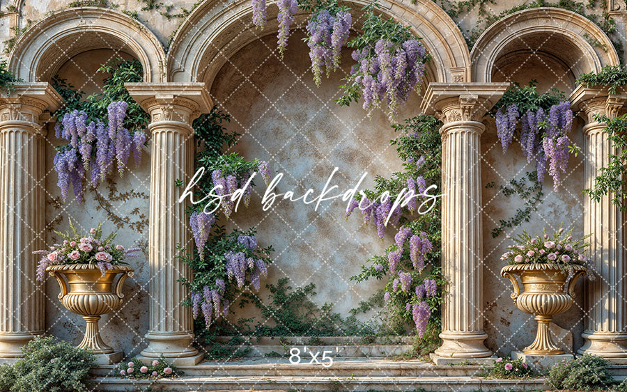 Hanging Wisteria Arches (sweep options) - HSD Photography Backdrops