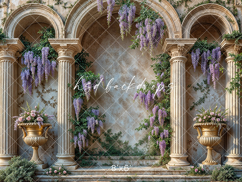Hanging Wisteria Arches (sweep options) - HSD Photography Backdrops