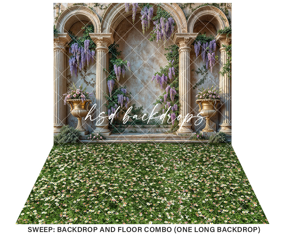 Hanging Wisteria Arches (sweep options) - HSD Photography Backdrops