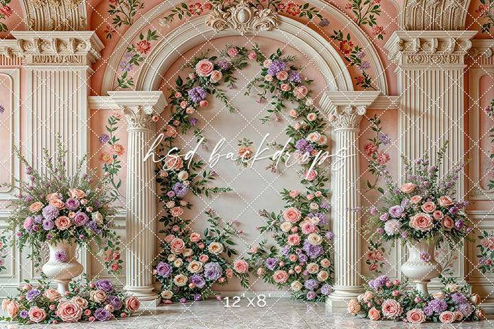 Elegant Arched Columns - Hyacinth - HSD Photography Backdrops