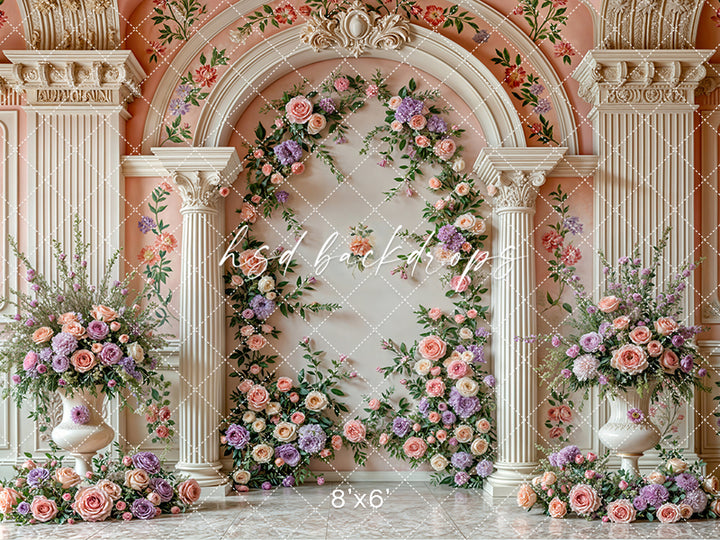 Elegant Arched Columns - Hyacinth - HSD Photography Backdrops