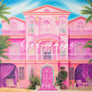 Dreamy Doll House Dreamhouse Backdrop for Doll Birthday Party Photos