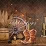 Yellowstone Western Cowboy Theme Photo Backdrop for Cake Smash