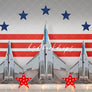 Fighter Jet Top Gun Photo Backdrop for Birthday Cake Smash Portraits