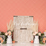 Sweet Peach Backdrop for Peach Themed Cake Smash Birthday Portraits