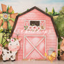 Barnyard Animals (pink) - HSD Photography Backdrops