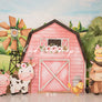 Barnyard Animals (pink) - HSD Photography Backdrops