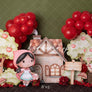Little Red Riding Hood Backdrop for Birthday Cake Smash Portraits