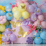 Butterfly Birthday Arch Balloon Backdrop for Cake Smash Photography