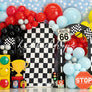 Two Fast Race Car Theme Birthday Backdrop for Cake Smash Portraits