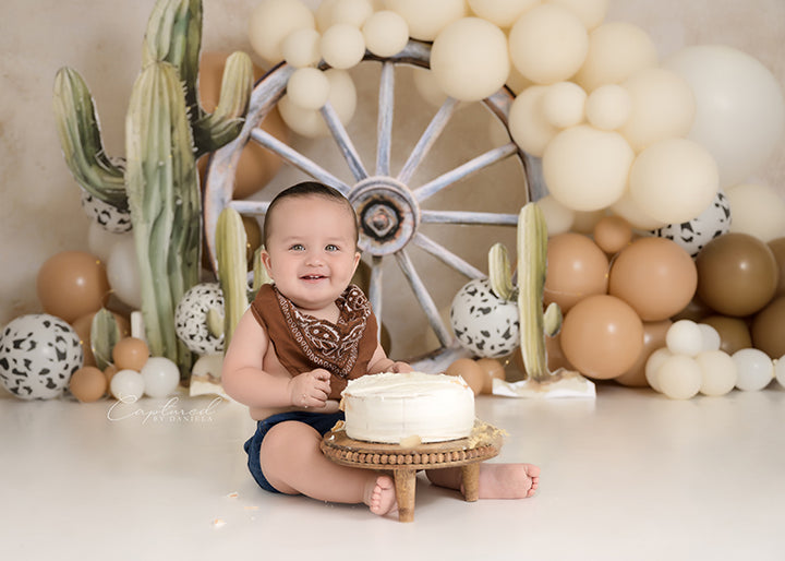 Cowboy Cake Smash - HSD Photography Backdrops