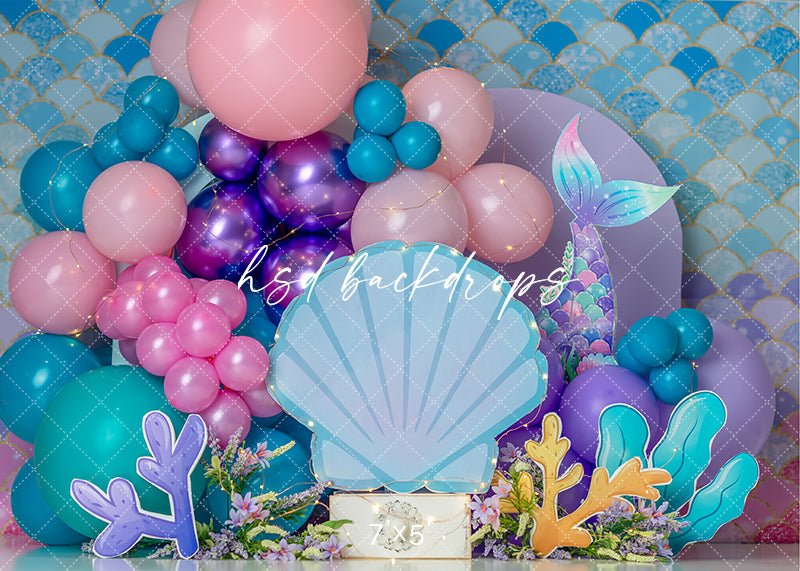 Mermaid Under the Sea - HSD Photography Backdrops