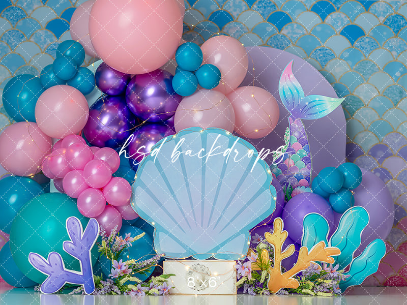 Mermaid Under the Sea - HSD Photography Backdrops