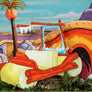 Inspired by Flintstones Backdrop with Bedrock House for Cake Smash
