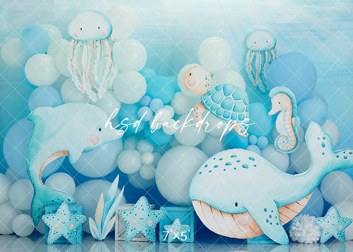 Under the Baby Blue Sea - HSD Photography Backdrops