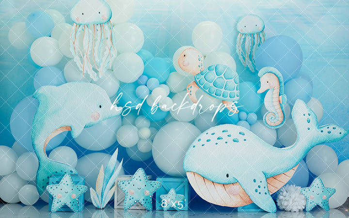 Under the Baby Blue Sea - HSD Photography Backdrops