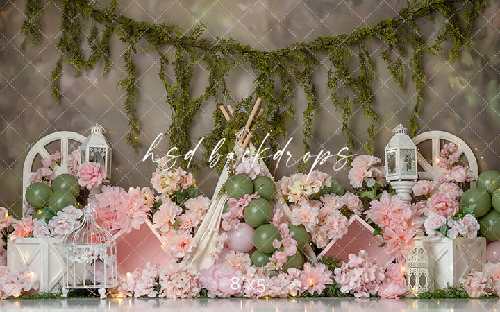 Pink + Olive - HSD Photography Backdrops