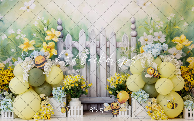 Bloom Brightly Garden (Bees) - HSD Photography Backdrops